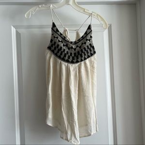 Beaded high-neck top